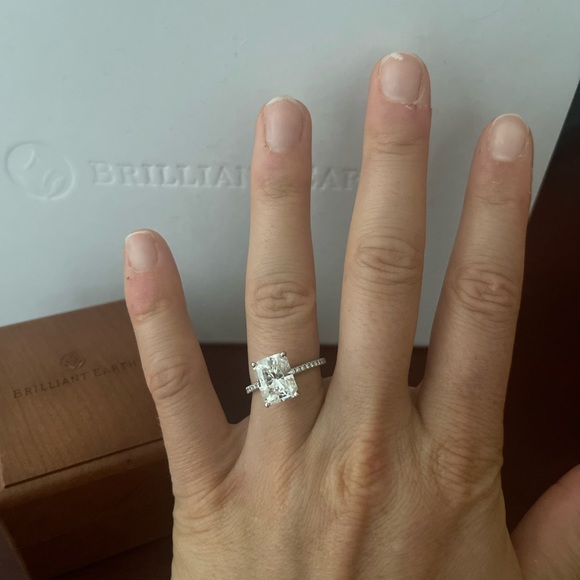 brilliant earth Jewelry Brilliant Earth Moissanite Engagement Ring Poshmark